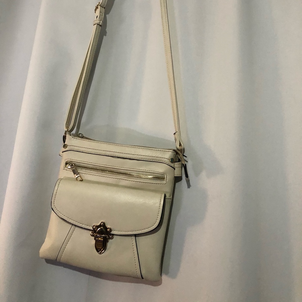 Over the shoulder simple white purse